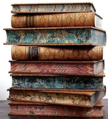 old books with patterns